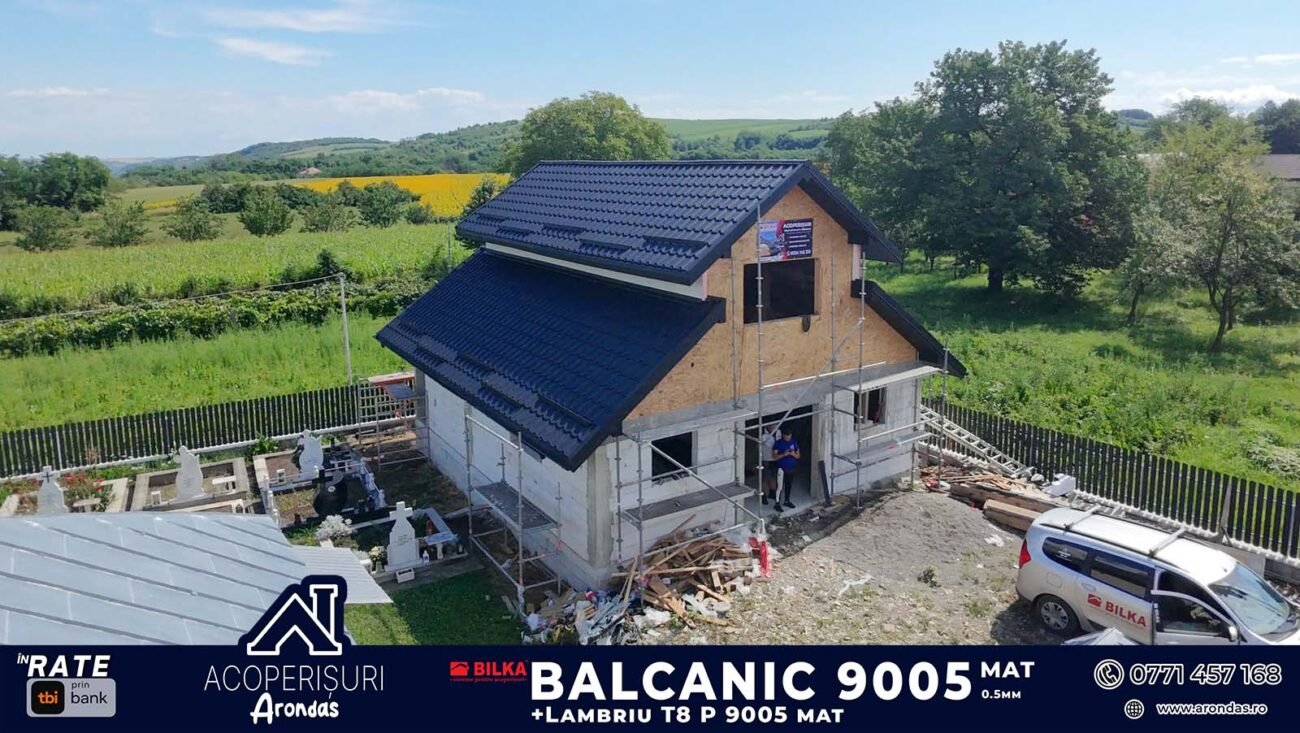 ⛪ Un acoperiș complet, realizat pentru protecție pe termen lung! balcanic 9005 tigla metalica (1)