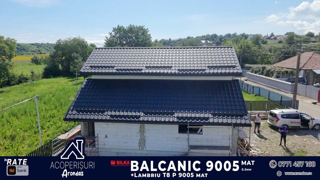 ⛪ Un acoperiș complet, realizat pentru protecție pe termen lung! balcanic 9005 tigla metalica (2)