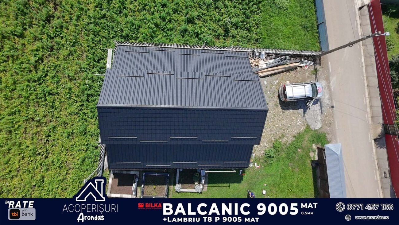 ⛪ Un acoperiș complet, realizat pentru protecție pe termen lung! balcanic 9005 tigla metalica (5)