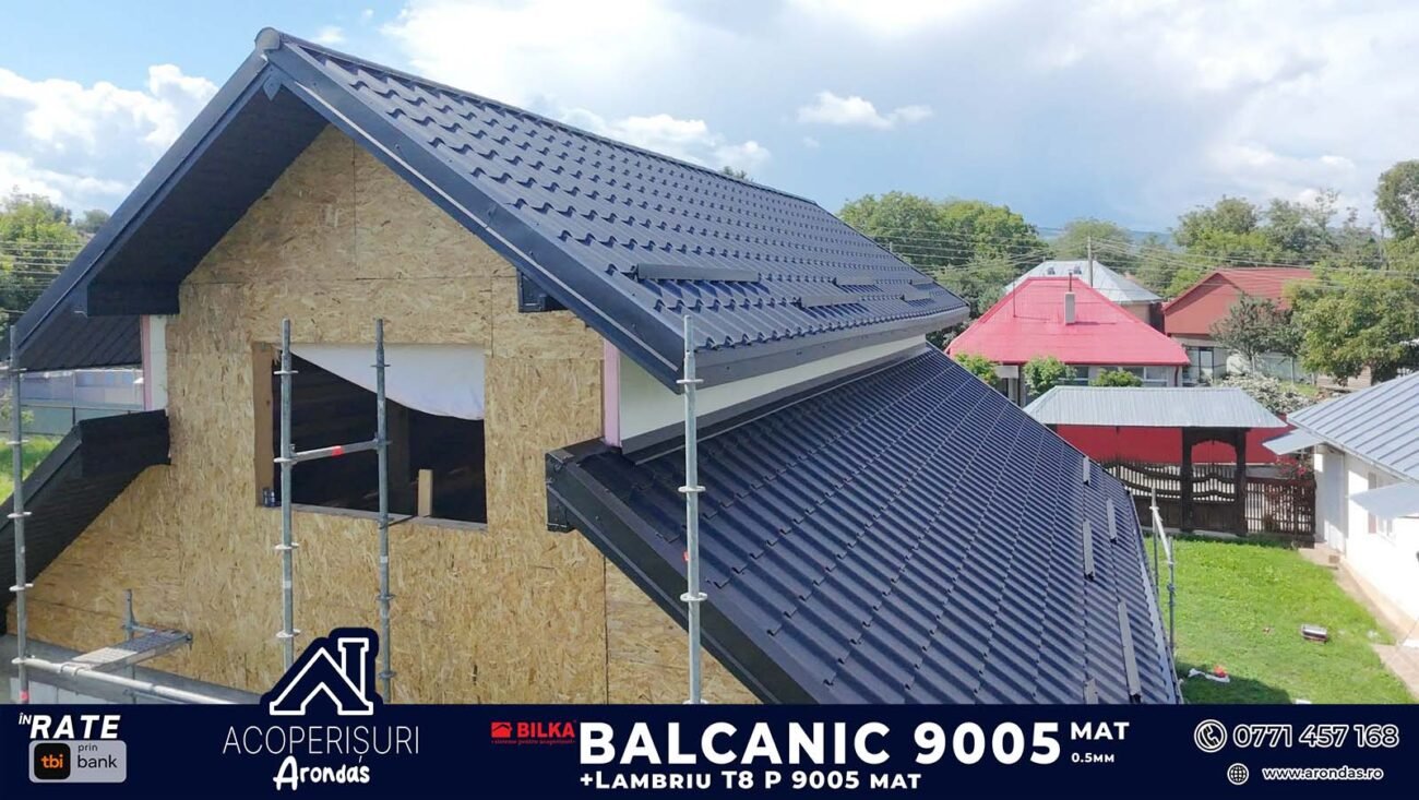 ⛪ Un acoperiș complet, realizat pentru protecție pe termen lung! balcanic 9005 tigla metalica (6)