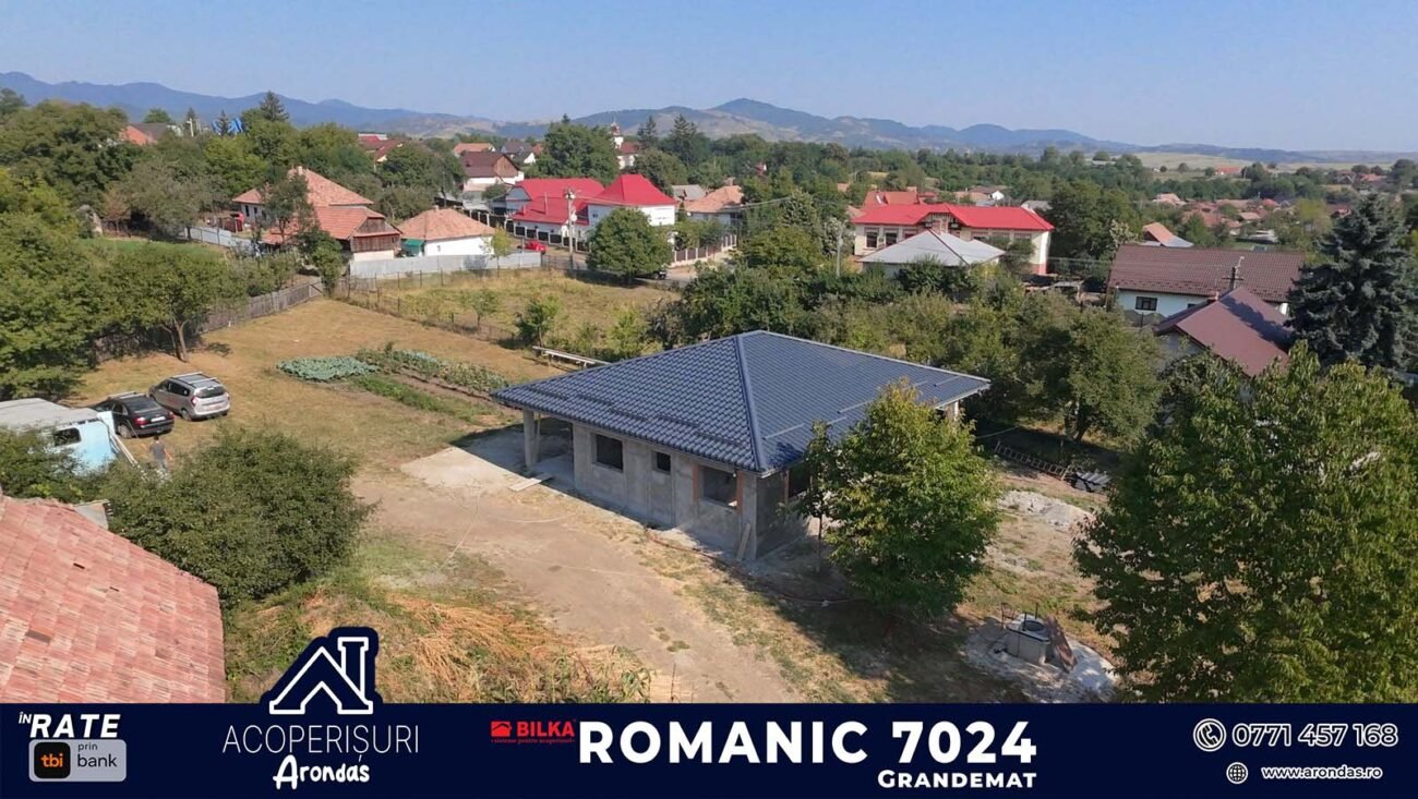 Acoperiș BILKA Comănești – lucrare finalizată cu BILKA Romanic RAL 7024 GrandeMat acoperis bilka comanesti romanic (6)